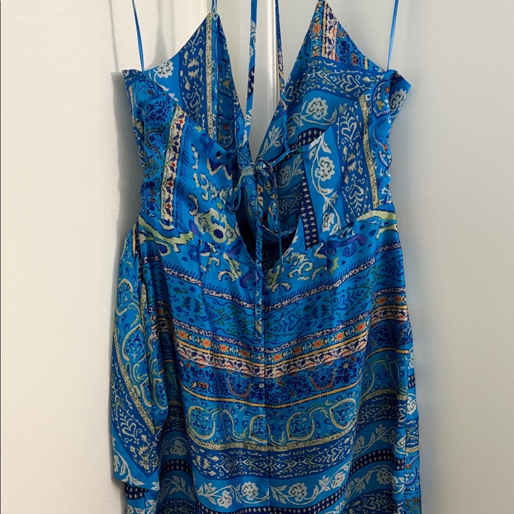 Zara Blue Patterned Dress - Picture 3 of 3